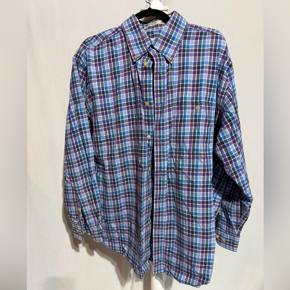 Orvis Men's Multicolor Plaid Button Down Shirt Size XL